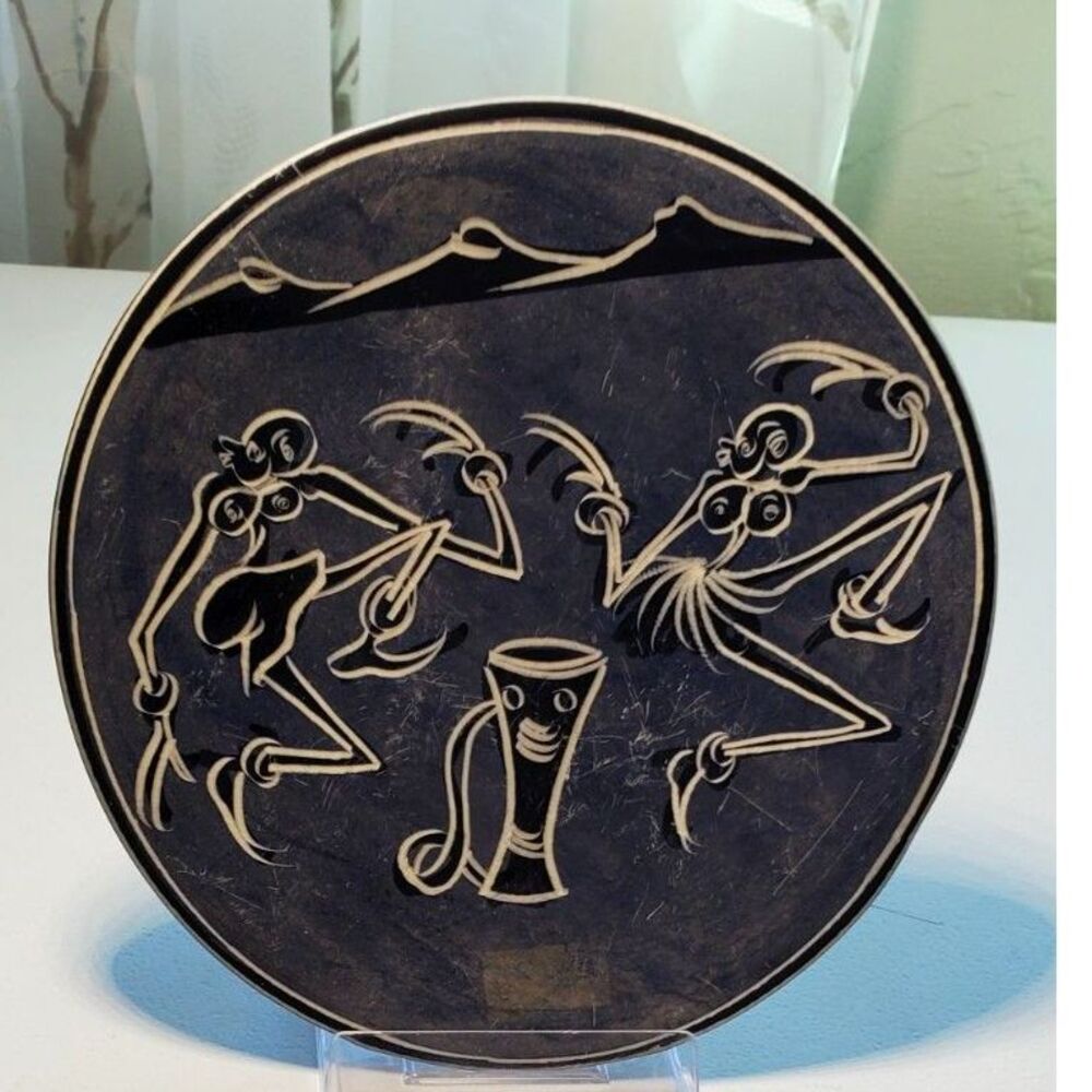 Pablo Picasso Ceramic Plate "The Dancers/Danseurs or Dancing Couple Handmade
